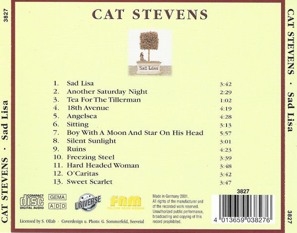 Cat Stevens : Sad Lisa (CD, Comp)