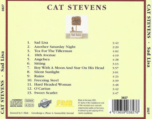 Cat Stevens : Sad Lisa (CD, Comp)