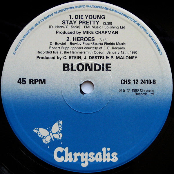 Blondie : Atomic (12", Single, Ltd)