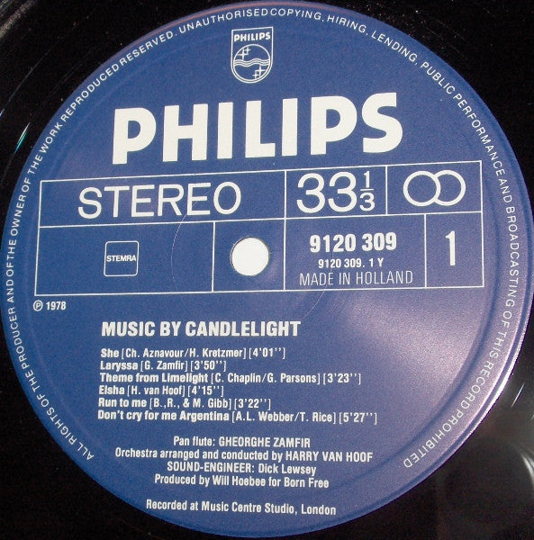 Gheorghe Zamfir Orchestra Conducted By Harry van Hoof : Music By Candlelight (LP, Album)