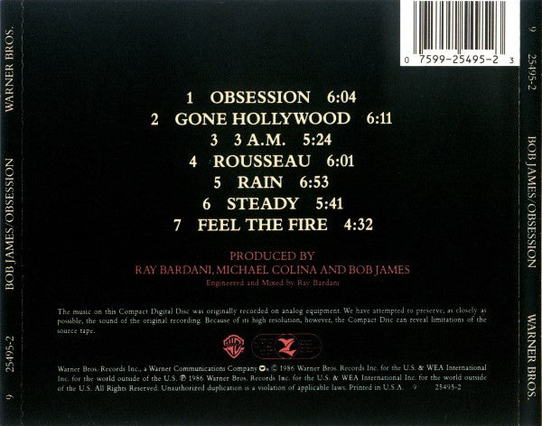 Bob James : Obsession (CD, Album)