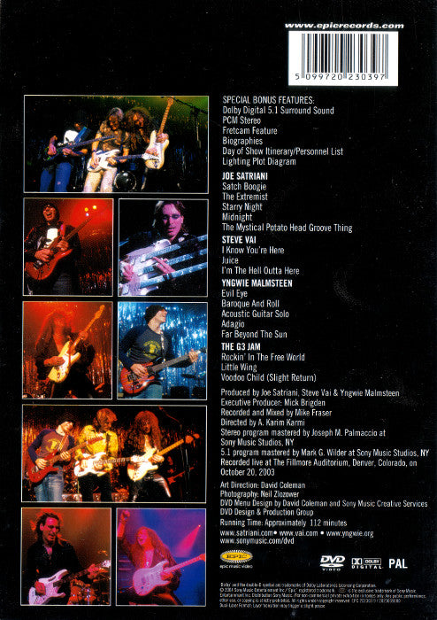 G3 (6), Joe Satriani, Steve Vai, Yngwie Malmsteen : G3 - Live In Denver (DVD-V, Multichannel, PAL)