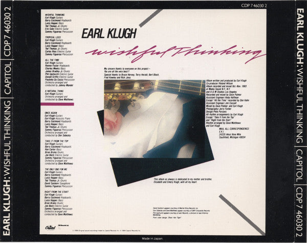 Earl Klugh : Wishful Thinking (CD, Album)