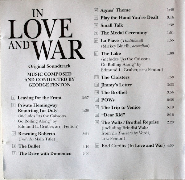 George Fenton : In Love And War Original Soundtrack (CD, Album)