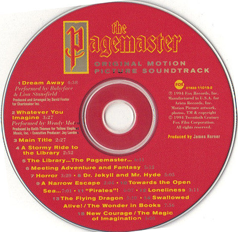 James Horner : The Pagemaster (Original Motion Picture Soundtrack) (CD, Album)