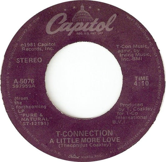 T-Connection : A Little More Love (7", Single)
