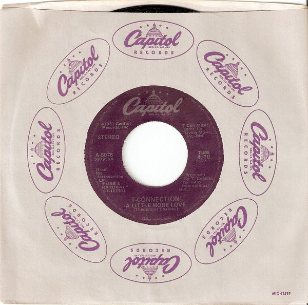 T-Connection : A Little More Love (7", Single)