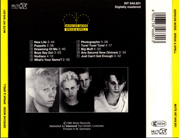 Depeche Mode : Speak & Spell (CD, Album, RE)