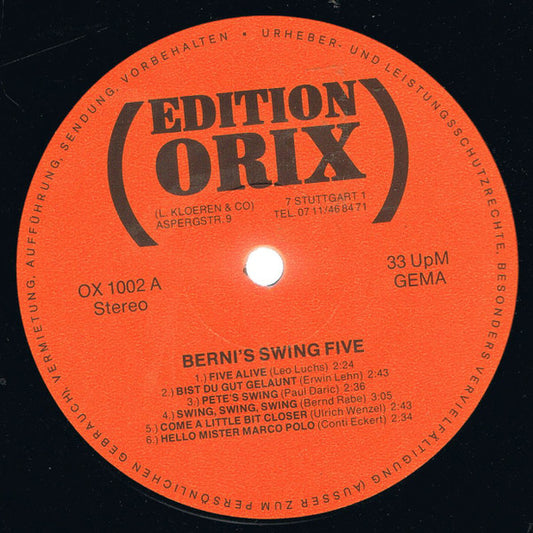 Berni's Swing Five & George's Dixie Band : Berni's Swing Five & Georgi's Dixie-Band (LP)