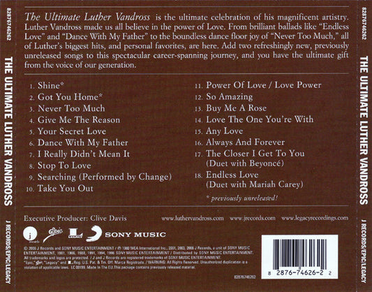 Luther Vandross : The Ultimate Luther Vandross (CD, Comp)