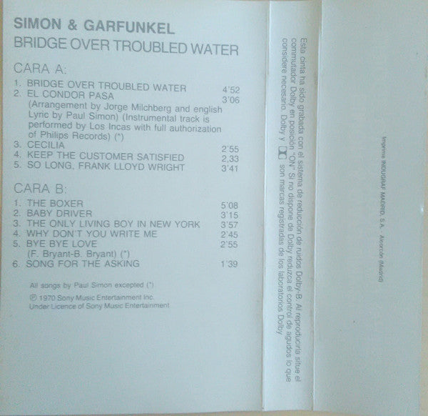 Simon & Garfunkel : Bridge Over Troubled Water (Cass, Album, RE)