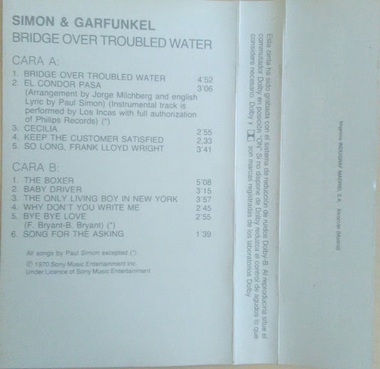 Simon & Garfunkel : Bridge Over Troubled Water (Cass, Album, RE)