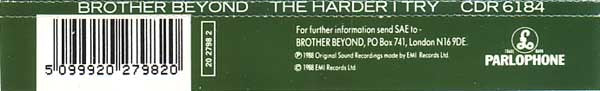 Brother Beyond : The Harder I Try (CD, Maxi)