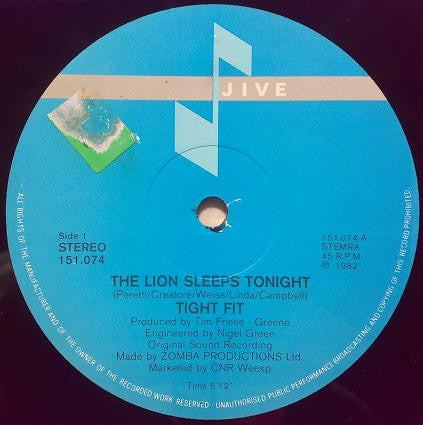 Tight Fit : The Lion Sleeps Tonight (12", Maxi)