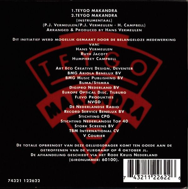 Ruth Jacott, Hans Vermeulen : Teygo Makandra (CD, Single, RE)