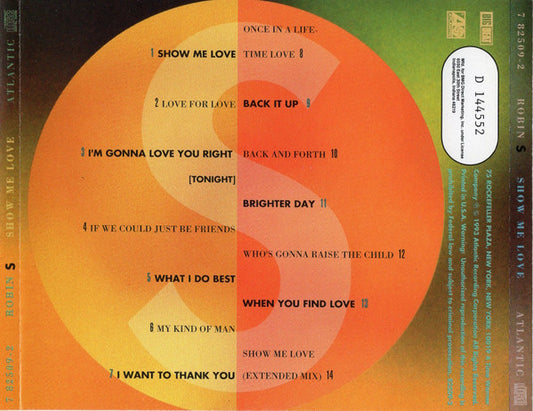 Robin S. : Show Me Love (CD, Album, Club)