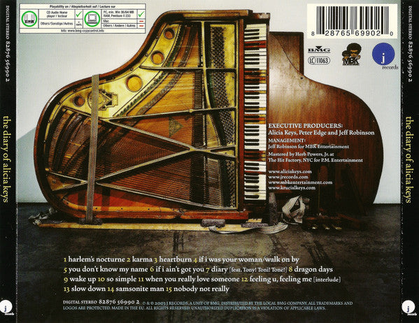Alicia Keys : The Diary Of Alicia Keys (CD, Album, Copy Prot., Enh, Son)