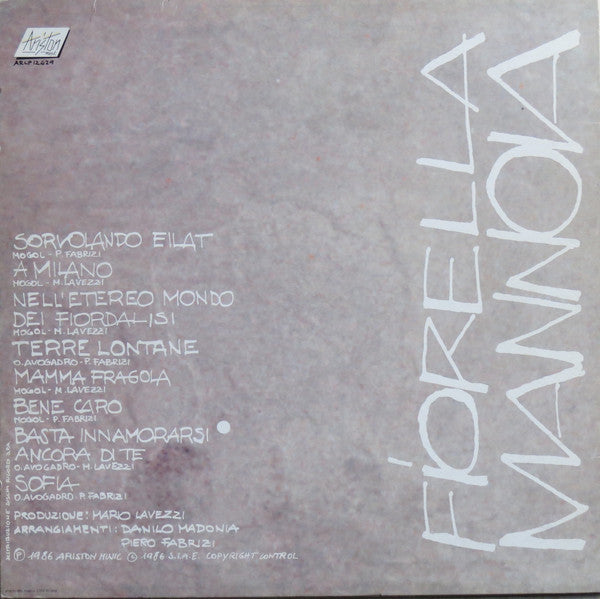 Fiorella Mannoia : Fiorella Mannoia (LP, Album)