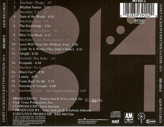 Janet Jackson : Rhythm Nation 1814 (CD, Album)