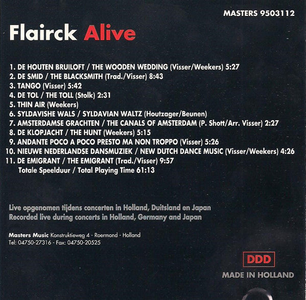 Flairck : Alive (CD, Album)