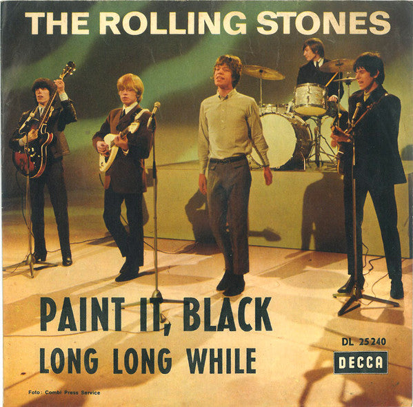 The Rolling Stones : Paint It, Black / Long Long While (7", Single, Mono, RP)