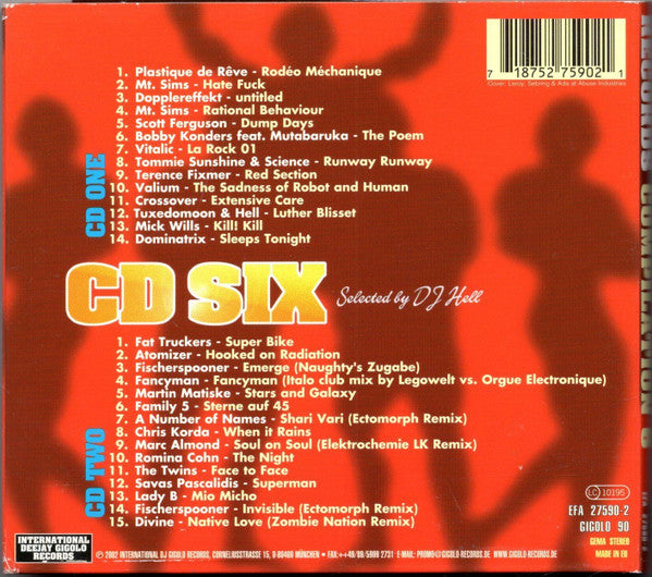 Hell : International DeeJay Gigolos CD Six (2xCD, Comp)