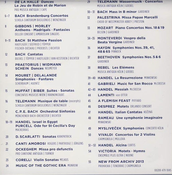 Various : Archiv Produktion 1947-2013 (55xCD, Comp, Mono, RM + Box, Ltd)