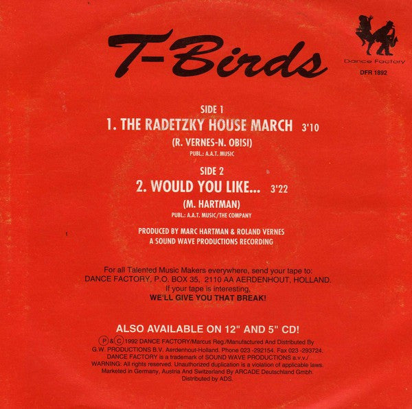 T-Birds : The Radetzky House March (7", Single)