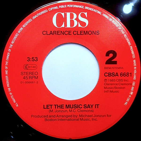 Clarence Clemons And Jackson Browne : You're A Friend Of Mine (7", Single)