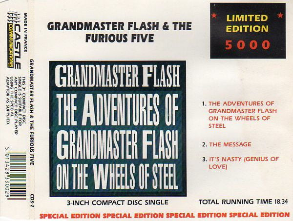 Grandmaster Flash & The Furious Five : The Adventures Of Grandmaster Flash On The Wheels Of Steel (CD, Mini, Single, Ltd, S/Edition)