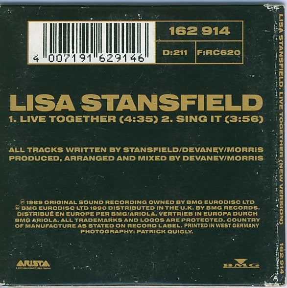 Lisa Stansfield : Live Together (New Version) (CD, Mini, Single)