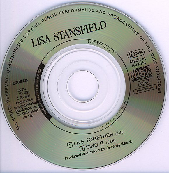Lisa Stansfield : Live Together (New Version) (CD, Mini, Single)