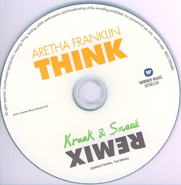 Aretha Franklin : Think (Kraak & Smaak Remix) (CD, Single, Promo)