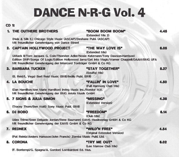 Various : Dance N-R-G Vol. 4 (2xCD, Comp)