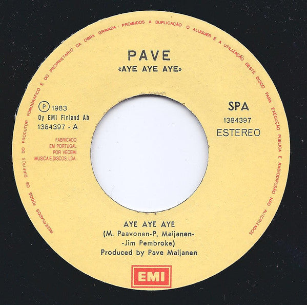 Pave Maijanen : Aye Aye Aye / Black Mercedes -62 (7", Single)