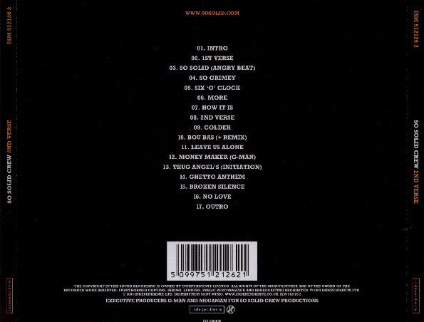 So Solid Crew : 2nd Verse (CD, Album)