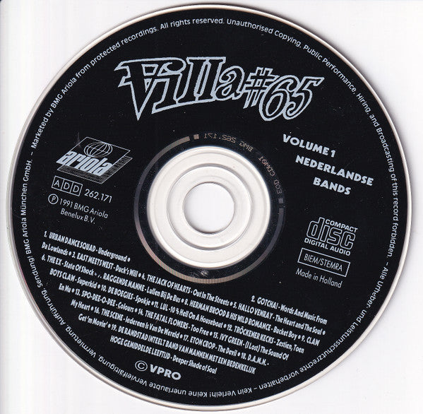 Various : Villa 65 (Volume 1 - Nederlandse Bands) (CD)