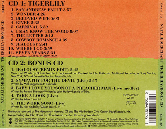 Natalie Merchant : Tigerlily (2xCD, Album)