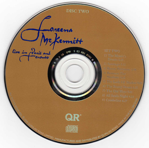 Loreena McKennitt : Live In Paris And Toronto (2xCD, Album)