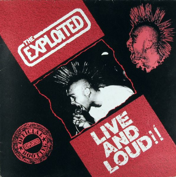 The Exploited : Live And Loud!! (LP, Album, RP, Bla)