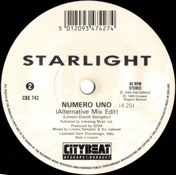 Starlight : Numero Uno (7", Single)