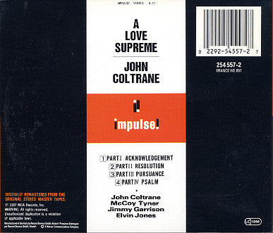 John Coltrane : A Love Supreme (CD, Album, RE, RM, RP)