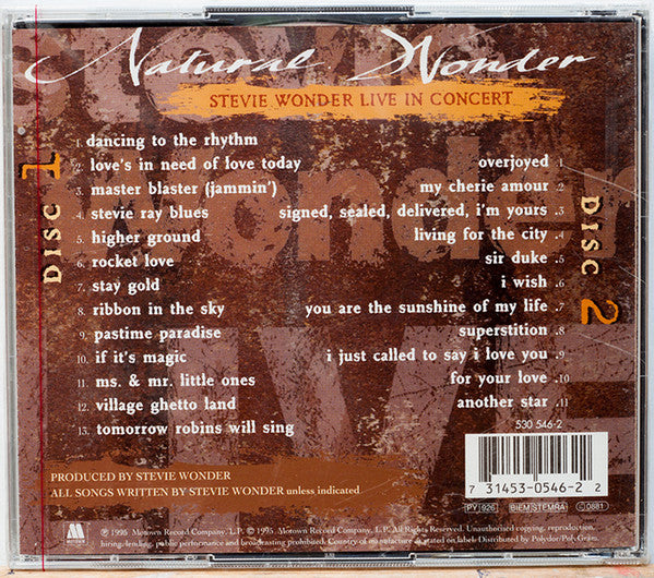 Stevie Wonder : Natural Wonder - Live In Concert (2xCD, Album)