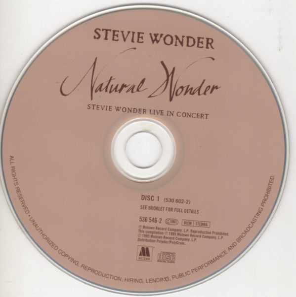 Stevie Wonder : Natural Wonder - Live In Concert (2xCD, Album)