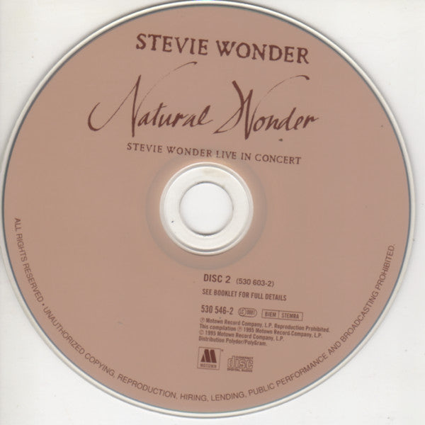 Stevie Wonder : Natural Wonder - Live In Concert (2xCD, Album)