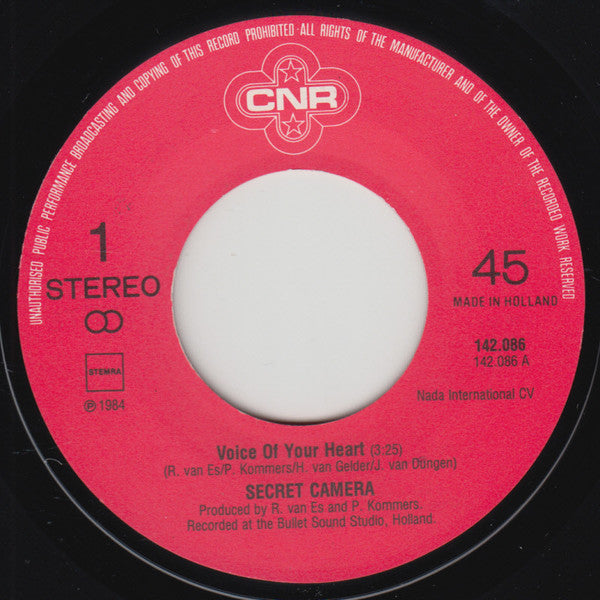 Secret Camera : Voice Of Your Heart (7")