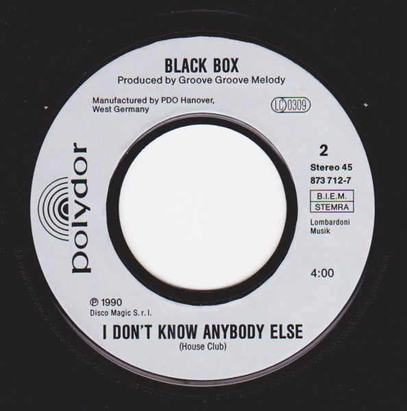 Black Box : I Don't Know Anybody Else (7", Single)