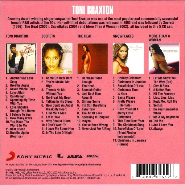 Toni Braxton : Original Album Classics (CD, Album, RE + CD, Album, RE + CD, Album, RE + CD)
