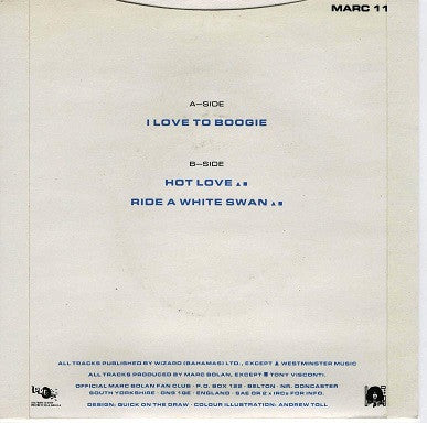 T. Rex : I Love To Boogie  (7")