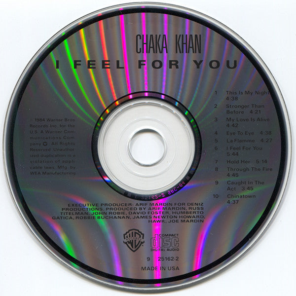 Chaka Khan : I Feel For You (CD, Album)